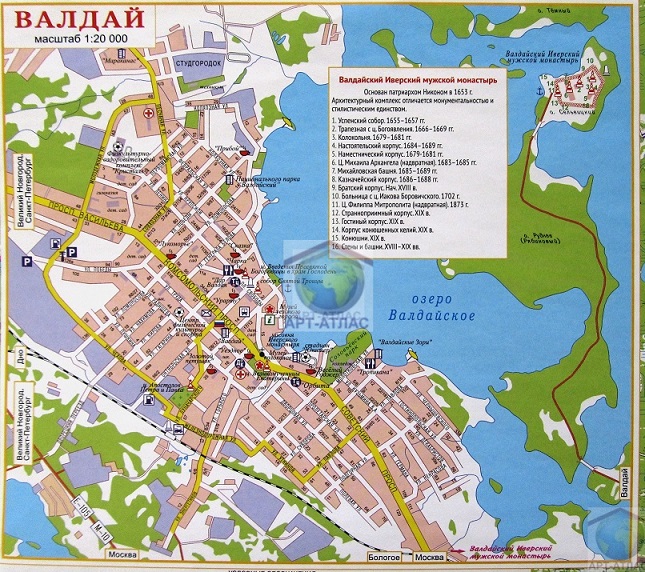Топографическая карта Валдайского района Новгородской области.