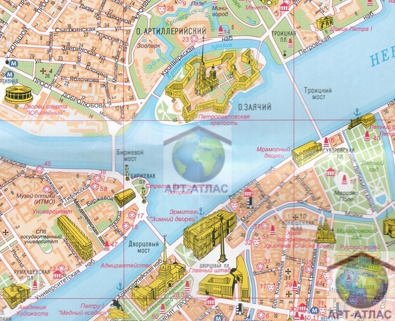 Купить карту Санкт-Петербурга за 100 руб / Арт-Атлас